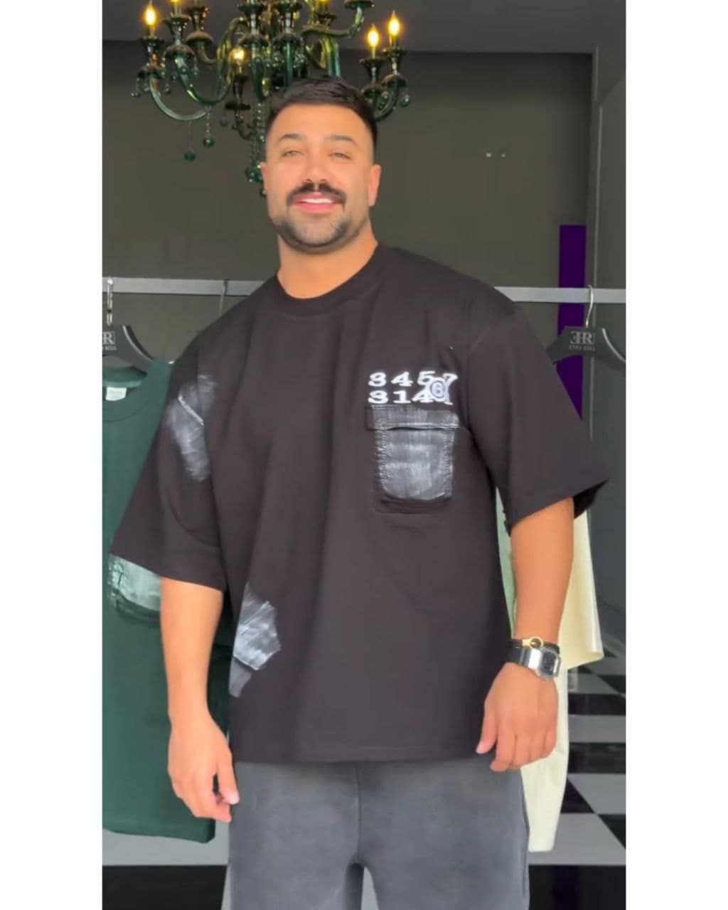 تیشرت باکسی نخی مردانه ۰۰۲۵